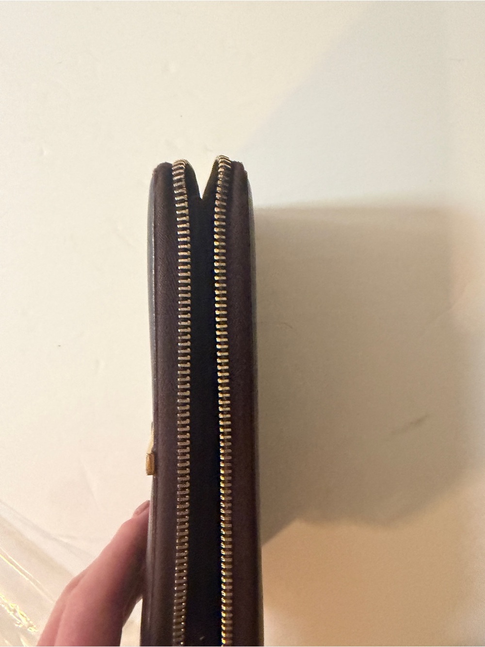 Saint Laurent Dark Brown Leather Wallet with Gold Y Hardware - Picture 8 of 15